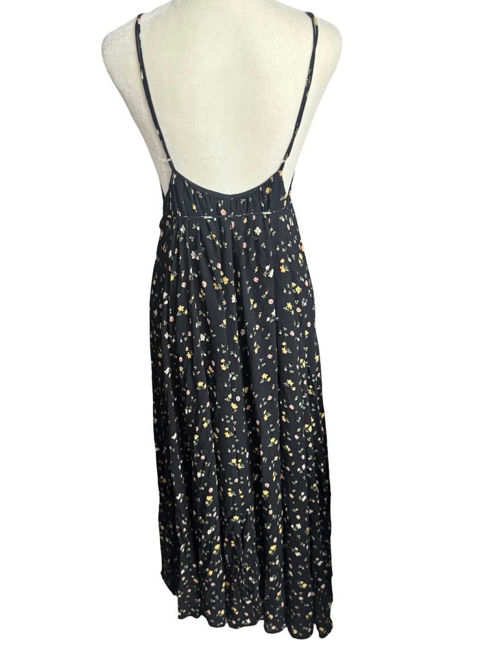 Reformation Callalily Dress In Black Floral Maxi Floor Length Size 0 - Picture 8 of 16